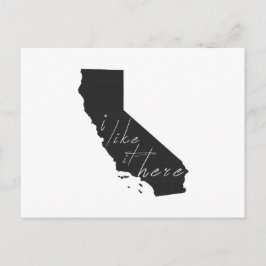 Postal California Me Gusta Aquí El Cartucho De Forma De E