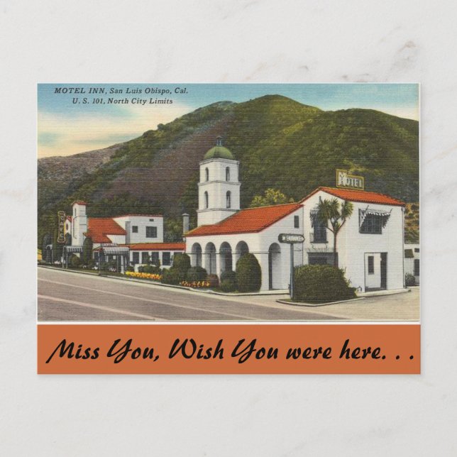 Postal California, Motel Inn, San Luis Obispo (Anverso)