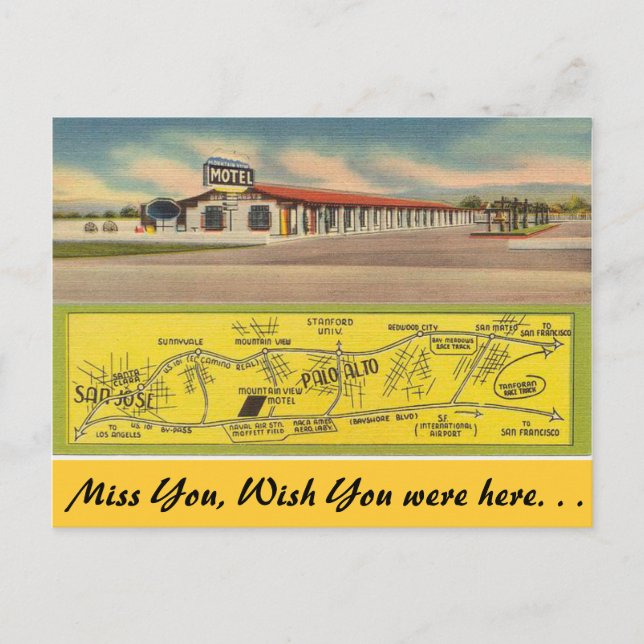 Postal California, Mountain View Motel (Anverso)