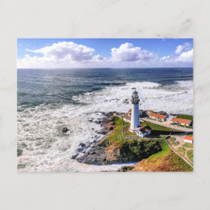 Postal California, Océano Pacífico, faro