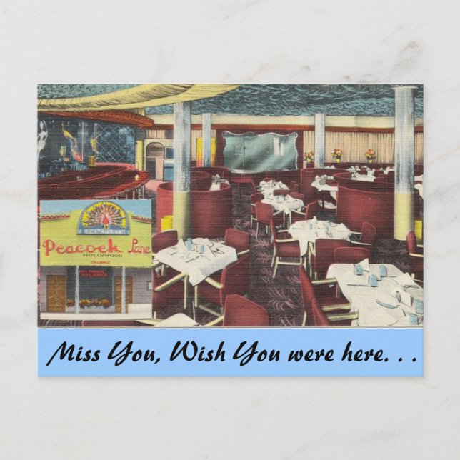 Postal California, Peacock Lane, Hollywood (Anverso)