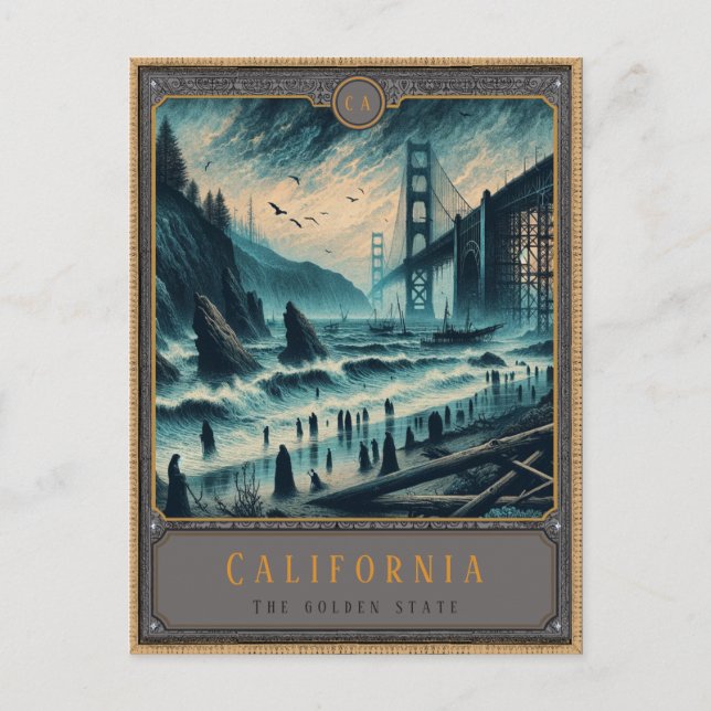 Postal California | Postcarta de arte gótico (Anverso)