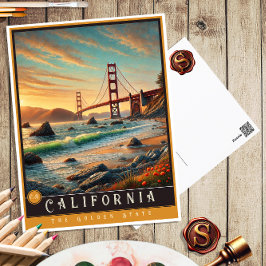 Postal California | Postcarta estatal hiperrealista