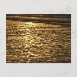 Postal California Sunset Waves Ocean Seascape