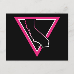 Postal california triangular rosa