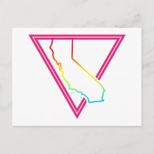 Postal california triangular rosa