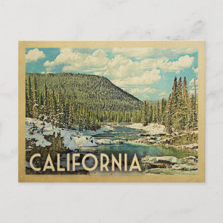 Postal California Viaje Viaje Viejo Vintage Nevado Natura