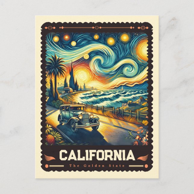 Postal California | Vincent Van Gogh Inspired (Anverso)