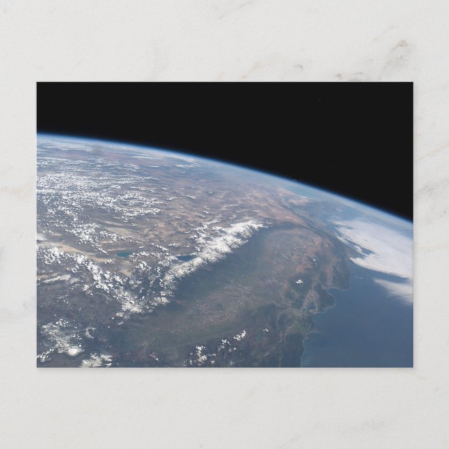 Postal California Y Nevada Como Se Ve Desde El Espacio. (Anverso)