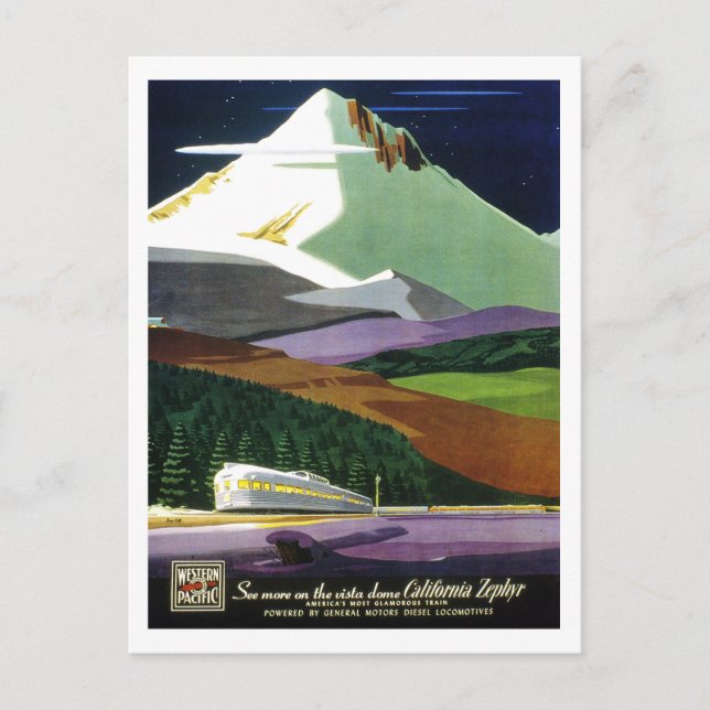 Postal California Zephyr (Anverso)