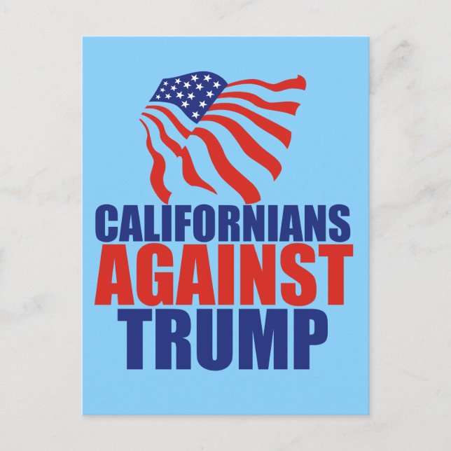 Postal Californianos contra Trump (Anverso)
