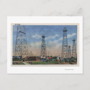 Postal CaliforniaView de los pozos petroleros