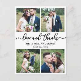 Postal Caligrafía 4 Foto Boda Foto Agradecimiento