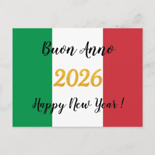 Postal Caligrafía Bandera Italiana 2026