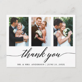 Postal Caligrafía de Boda 3 Foto Agradecimiento