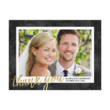 Caligrafía de oro Elegante Boda Gracias