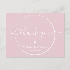 Postal Caligrafía Elegante - Agradecimiento de Boda en Ro