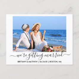 Postal Caligrafía Elegante Que Se Casa Guarda La Fecha