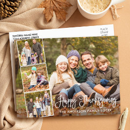 Postal Caligrafía moderna Feliz Día de Acción de Gracias