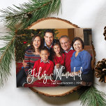 Postal Caligrafía moderna Script Feliz Navidad Foto<br><div class="desc">Caligrafía moderna Script Feliz Navidad Fotos familiares Feliz Navidad Postales navideñas</div>