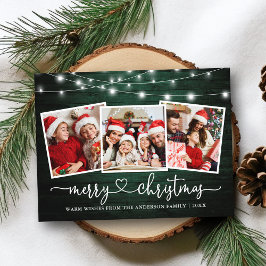 Postal Caligrafía Navidades del corazón Luz verde de made