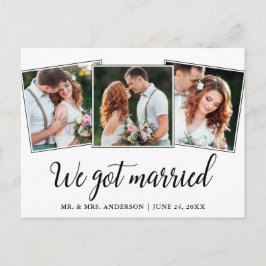 Postal Caligrafía: nos casamos con un Boda 3 Foto