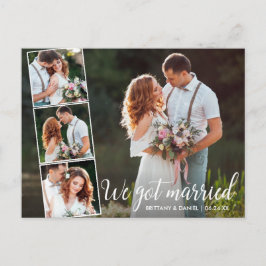 Postal Caligrafía: Nos casamos con una foto