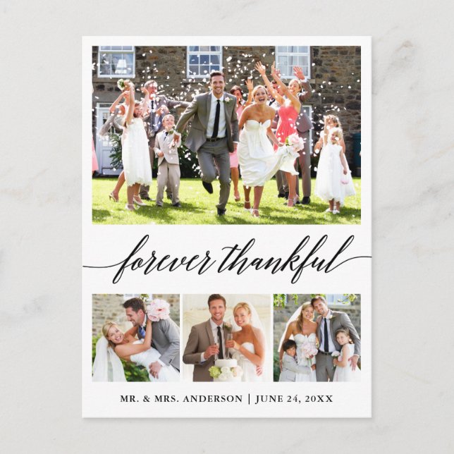 Postal Caligrafía por Siempre Agradecido 4 Foto de Agrade (Anverso)