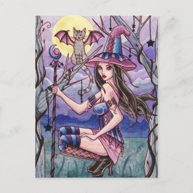 Postal Calista - Halloween Witch Postcard (Anverso)