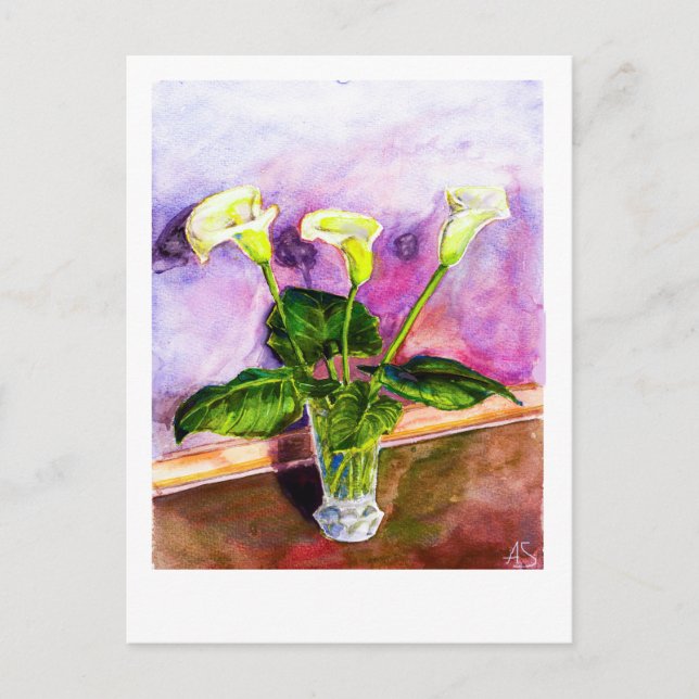 Postal Calla Lilies (Anverso)