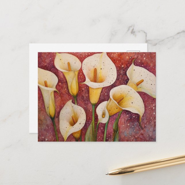 Postal Calla Lillies (Anverso/Reverso In Situ)