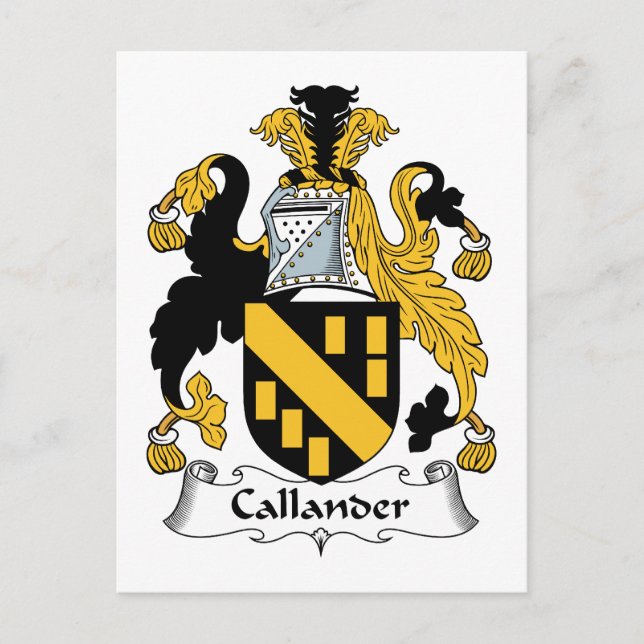 Postal Callander Family Crest (Anverso)