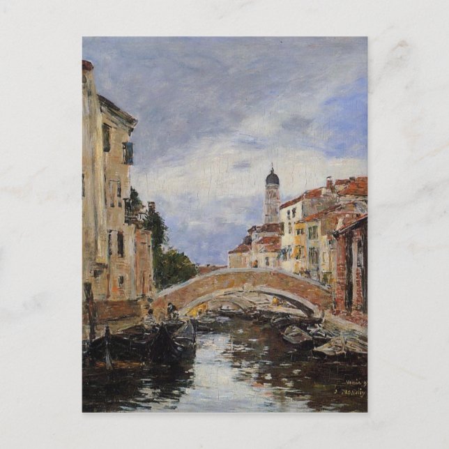 Postal Calle Antibes de Eugene Boudin (Anverso)