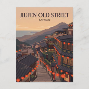Postal Calle antigua de Jiufen Taiwán