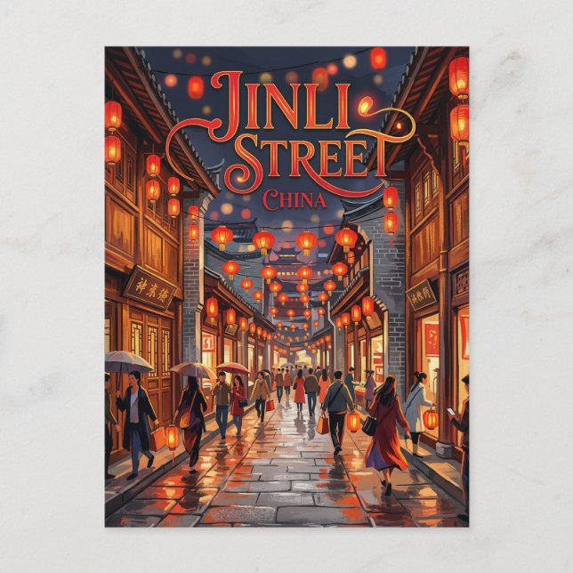 Postal Calle Antigua Jinli China (Anverso)