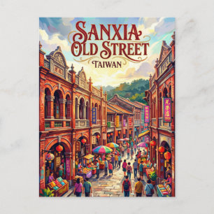 Postal Calle Antigua Sanxia Taiwán