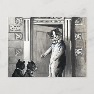 Postal Calle anual de Louis Wain por Louis Wain