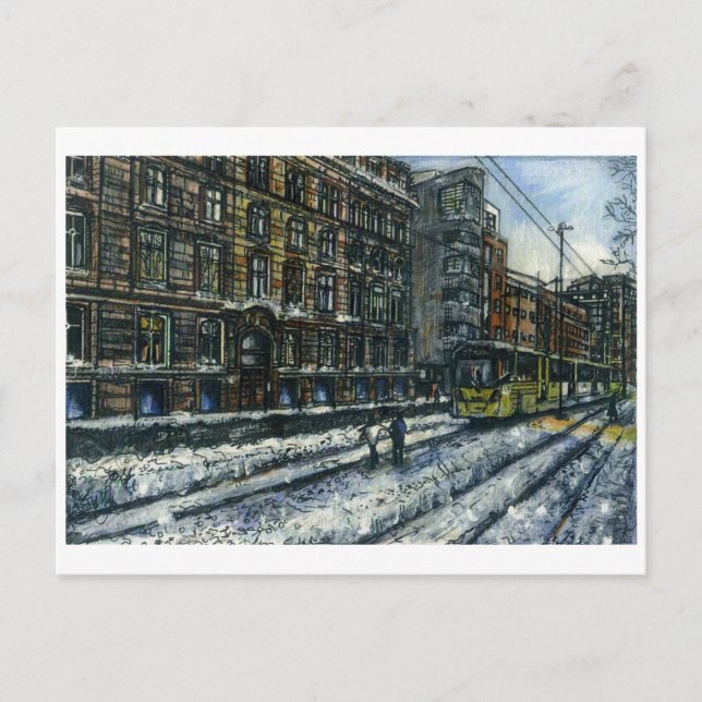 Postal Calle Aytoun, Mánchester por Anthony McCarthy 2010 (Anverso)