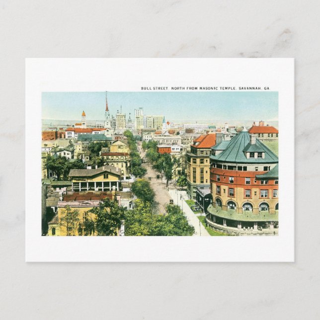Postal Calle Bull, Savannah, Georgia (Anverso)