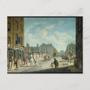 Postal Calle Capel con el Royal Exchange, Dublín, 1800