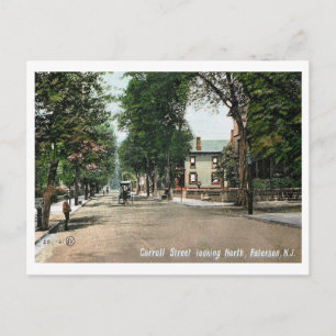 Postal Calle Carroll, Paterson, New Jersey Vintage