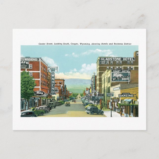 Postal Calle Central, Casper, Wyoming (Anverso)