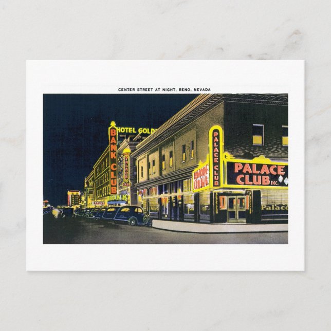 Postal Calle Central, Reno, Nevada (Anverso)