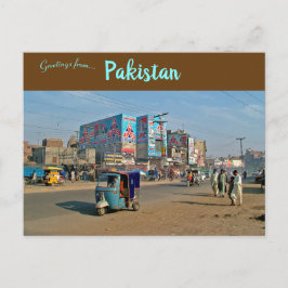 Postal Calle cerca de Lahore Punjab Pakistán