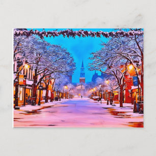 Postal Calle Church Burlington Vermont Invierno