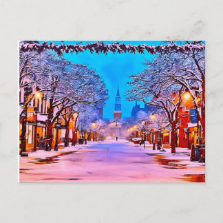Postal Calle Church Burlington Vermont Invierno