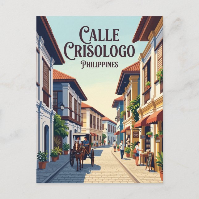 Postal Calle Crisologo Filipinas (Anverso)