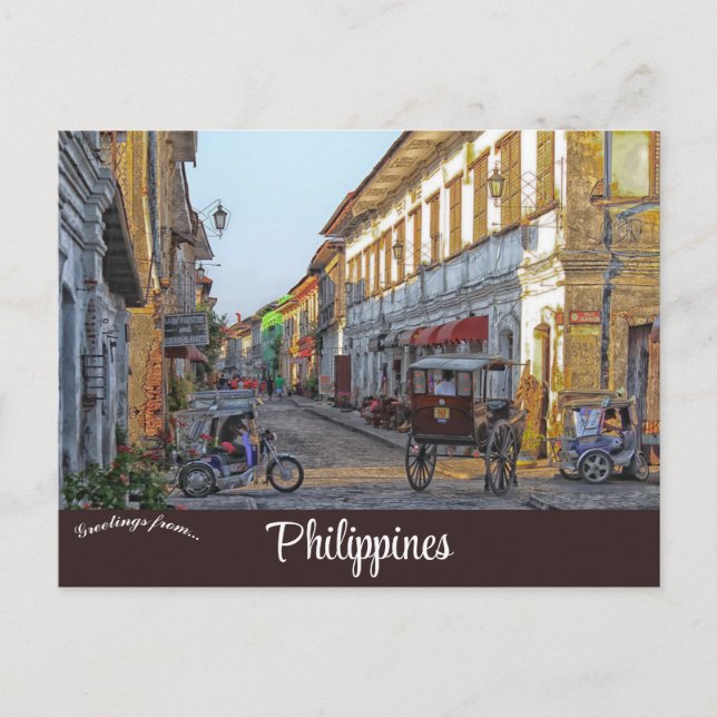Postal Calle Crisologo Vigan Filipinas (Anverso)