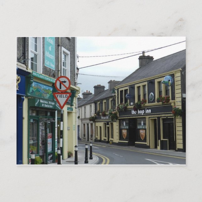 Postal Calle Davis, Atenas, Irlanda (Anverso)