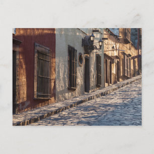 Postal Calle de adoquines en México
